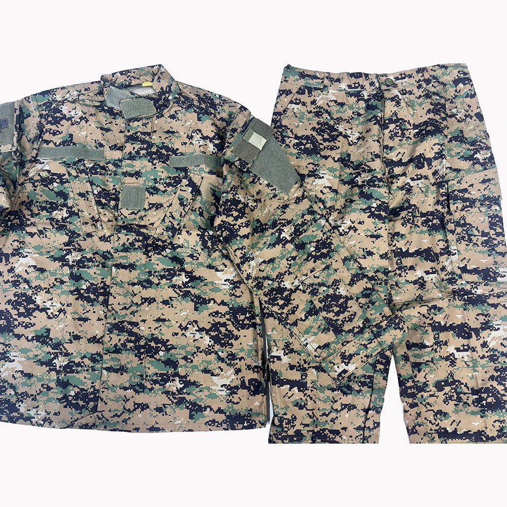 Tenue militaire camouflage digital jungle homme, veste et pantalon