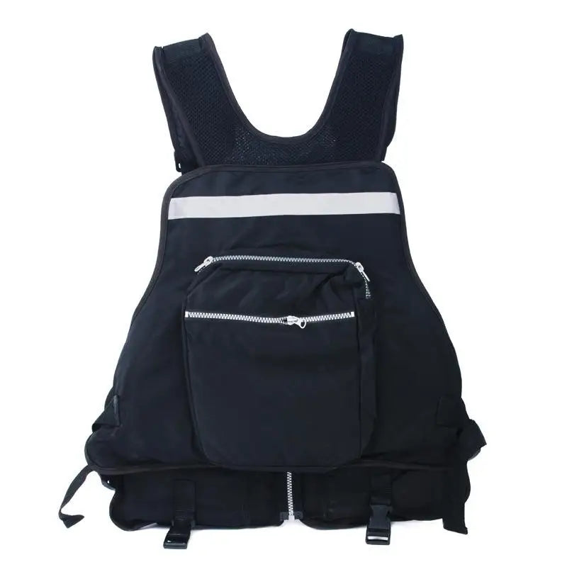 Gilet de pêche multi-poches réglable en polyester
