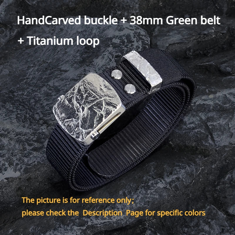 Ceinture Tactique en Nylon avec Boucle Automatique en Titane Pur (35/38 mm) Ma boutique