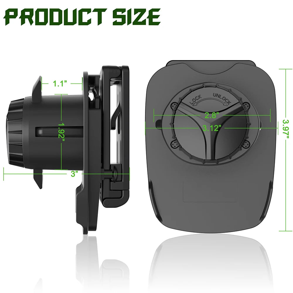 Étui Universel pour Menottes avec Ouverture Supérieure – Verrouillage Sécurisé et Clip Réglable à 60° pour Ceinture de 2 pouces - BLACKBEARD OUTDOOR INDUSTRIES