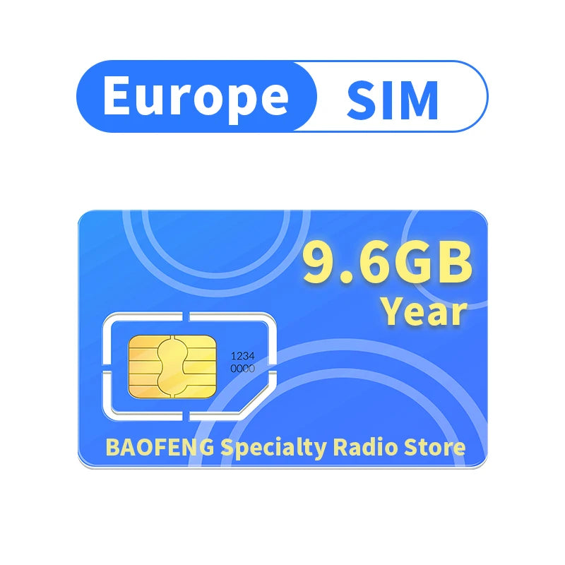 Carte SIM IoT Europe 4G LTE – Talkie-Walkie PTT Zello – 1 An / 9,6 Go