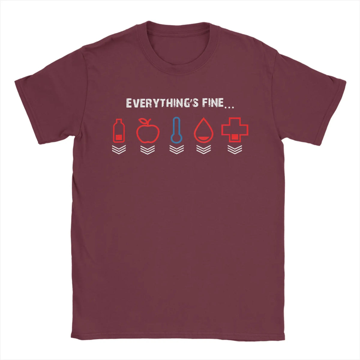 T-shirt DayZ « I'm Fine, Everything's Fine » – 100% Coton, Manches Courtes, Homme
