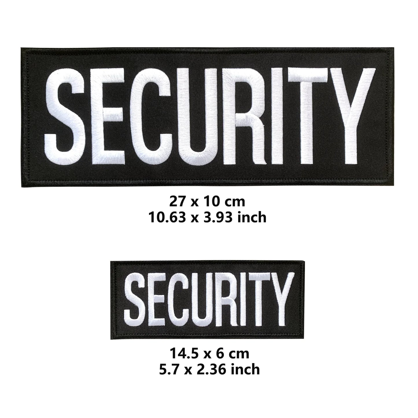 Lot de 2 Patches Brodés SWAT et security – Grand Format – Style Militaire – Velcro - BLACKBEARD OUTDOOR INDUSTRIES