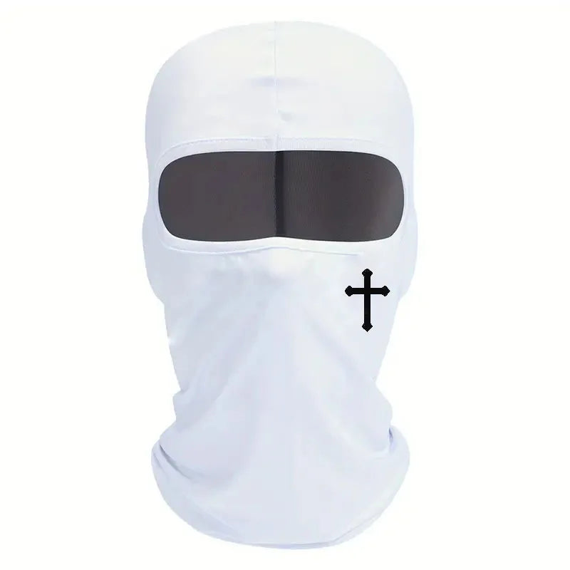 Masque facial à croix chrétienne, polyester outdoor