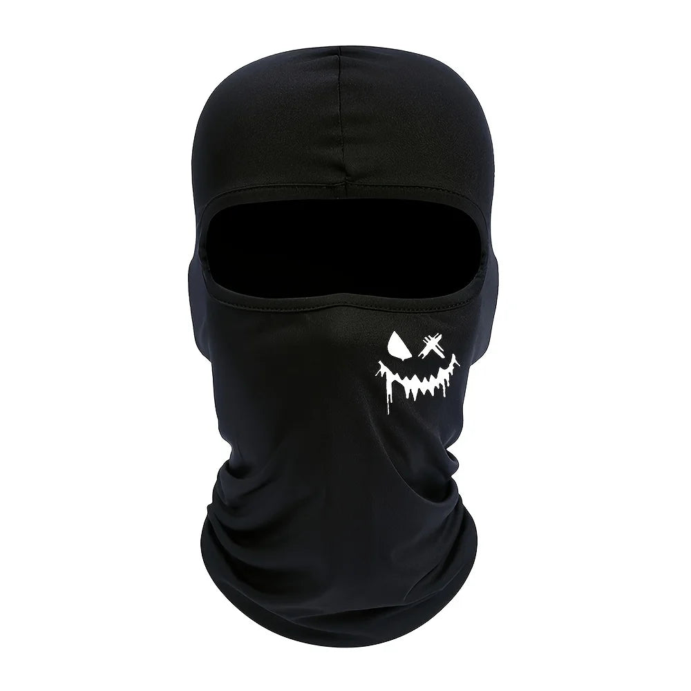 Cagoule visage souriant coupe-vent pour cyclisme et outdoor