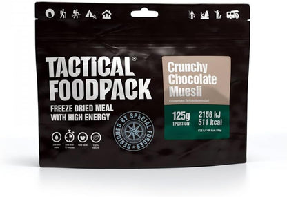 Tactical Foodpack Ration DE Survie - MUESLI CROQUANT AU Chocolat Tactical Foodpack