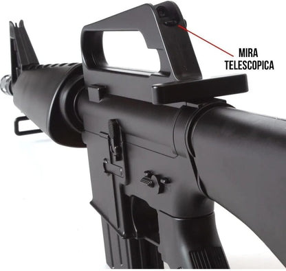 Saigo Defense Pack Airsoft Fusil Modèle M308 à Ressort/Couleurs: Noir/Matière: Plastique Haute Résistance/Puissance 0.5 Joule/Livré avec Accessoires