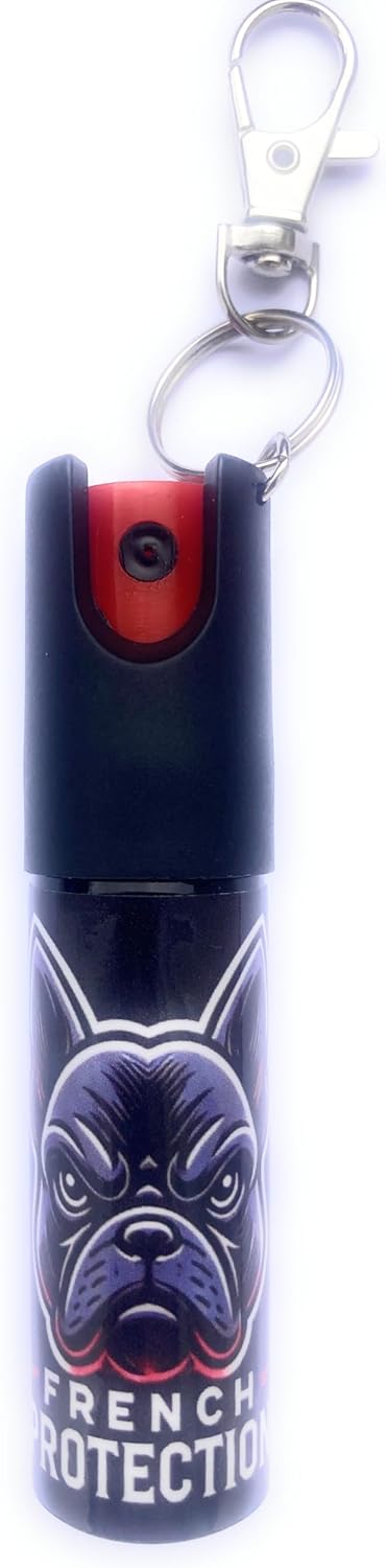 Spray de défense Anti agression Efficace, Pratique 100% légal Identifiant Criminel Anti Attaque, sécurité personnelle. Porte clé Format Sac à Main avec Brise vitre/sifflet/Coupe Ceinture