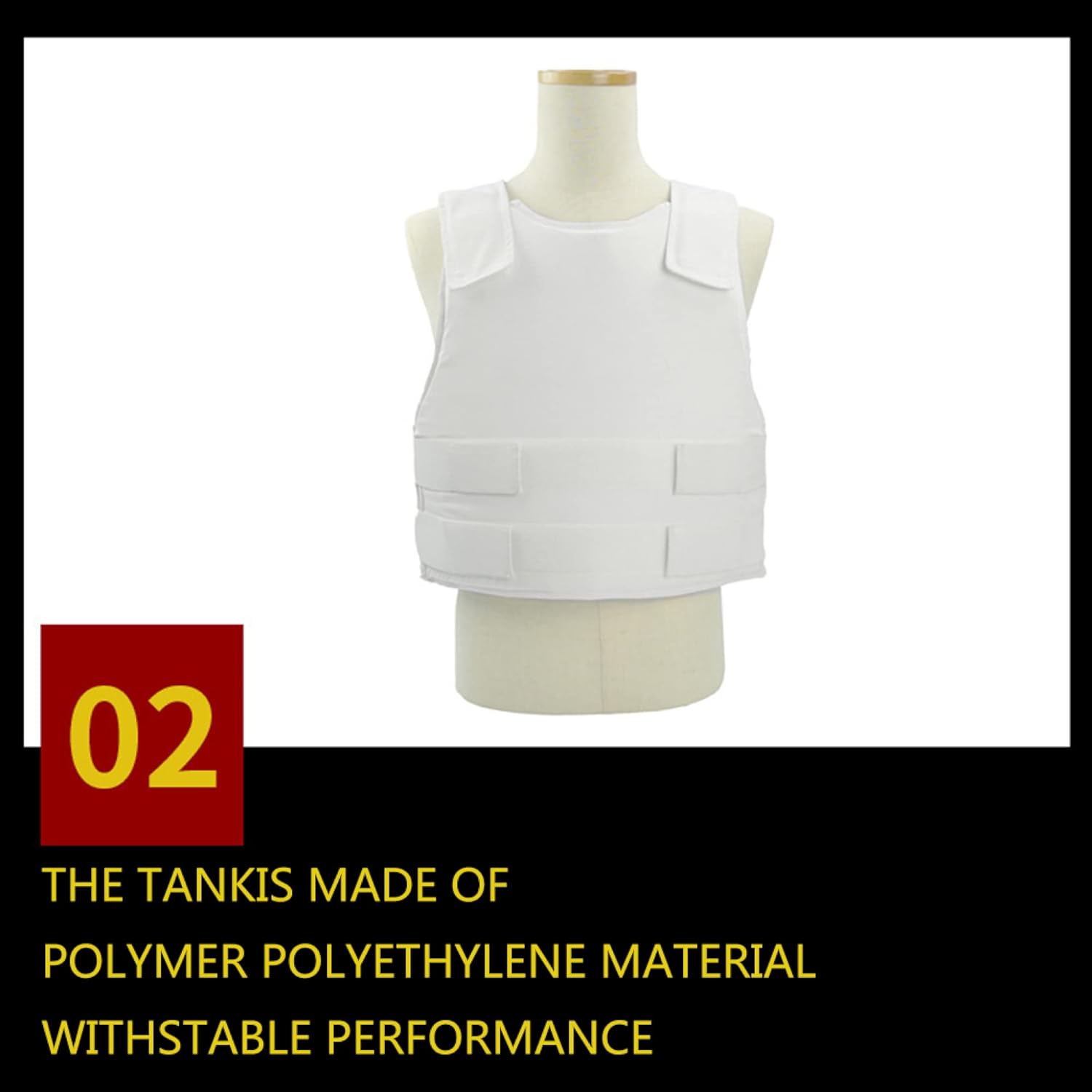 WAOBE Gilet Pare-balles de sécurité personnelle - Niveau de Protection Standard NIJ IIIA Tactique dissimulé Pare-balles Gilet de Protection Veste vêtements