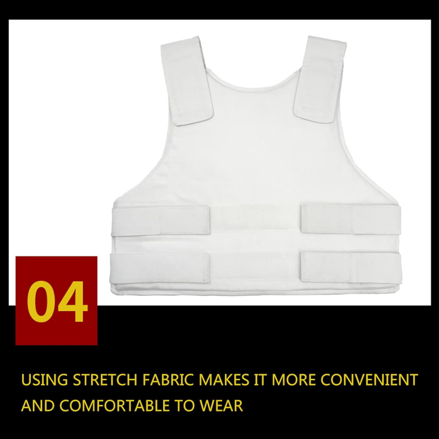 WAOBE Gilet Pare-balles de sécurité personnelle - Niveau de Protection Standard NIJ IIIA Tactique dissimulé Pare-balles Gilet de Protection Veste vêtements