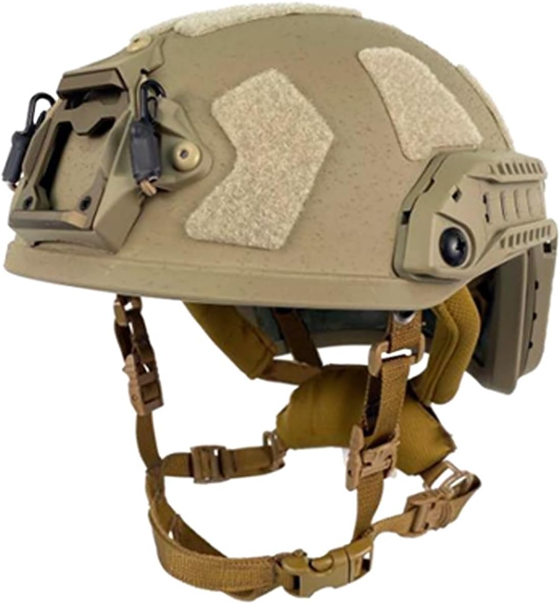 WQZXM Casque Pare-balles Fast SF Style NIJ Niveau IV Coupe Haute Fast 7,62 * 51MM Casques Tactiques Militaires(Tan,L)