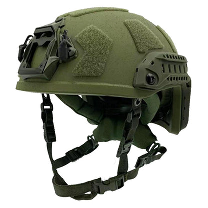 WQZXM Casque Pare-balles Fast SF Style NIJ Niveau IV Coupe Haute Fast 7,62 * 51MM Casques Tactiques Militaires(Tan,L)