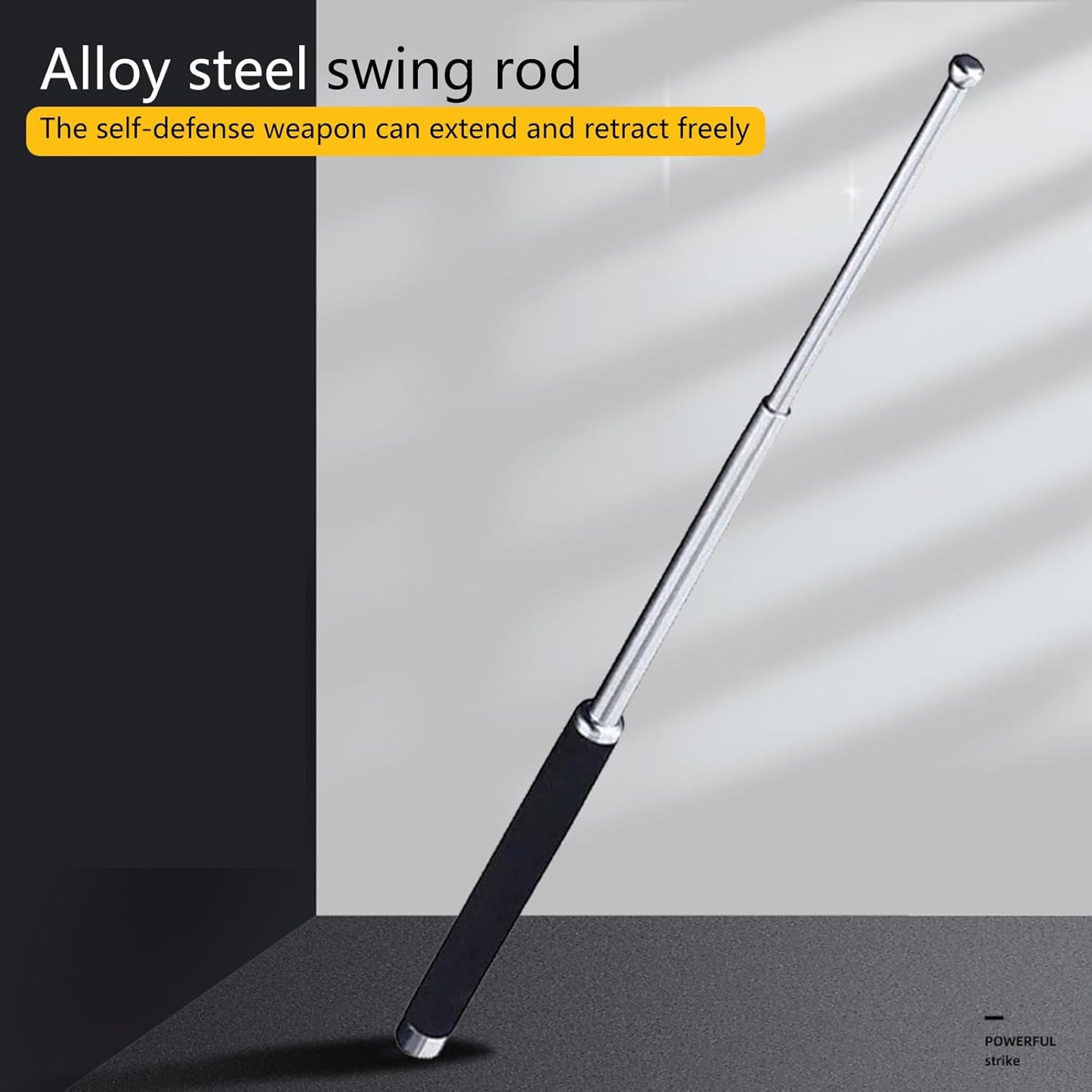 Bâton tactique multifonction en métal, outil de survie pour le camping et la pêche