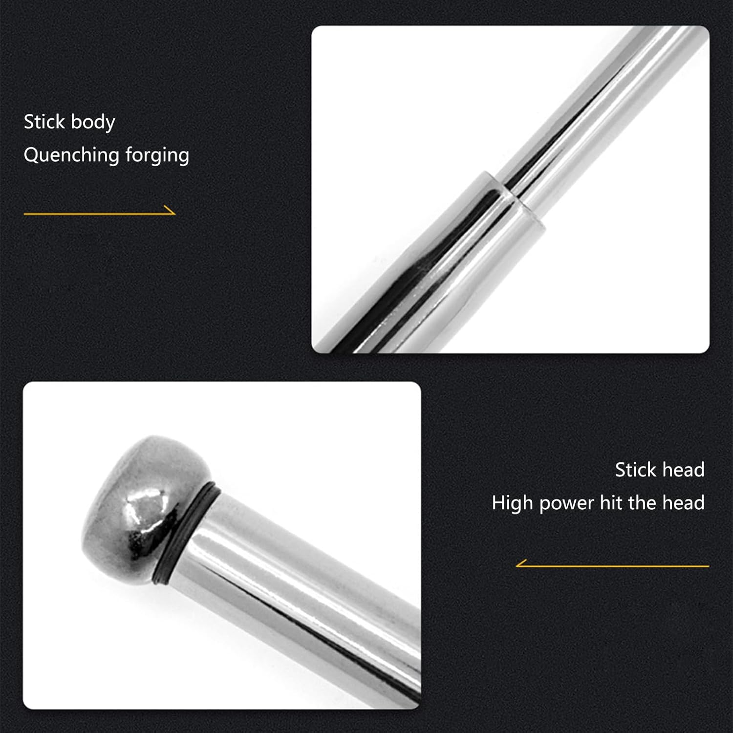 Bâton tactique multifonction en métal, outil de survie pour le camping et la pêche