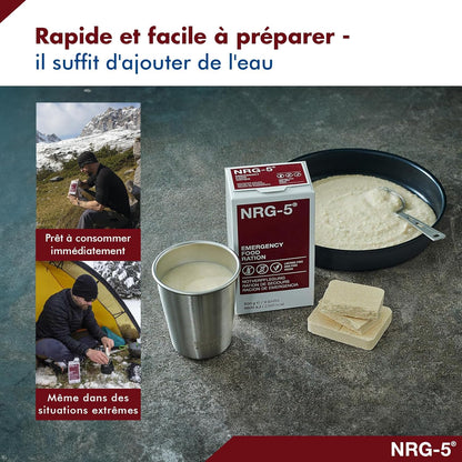 MFH NRG-5 1 paquet de 9 biscuits pour ration de survie 500 g, Blanc Ma boutique