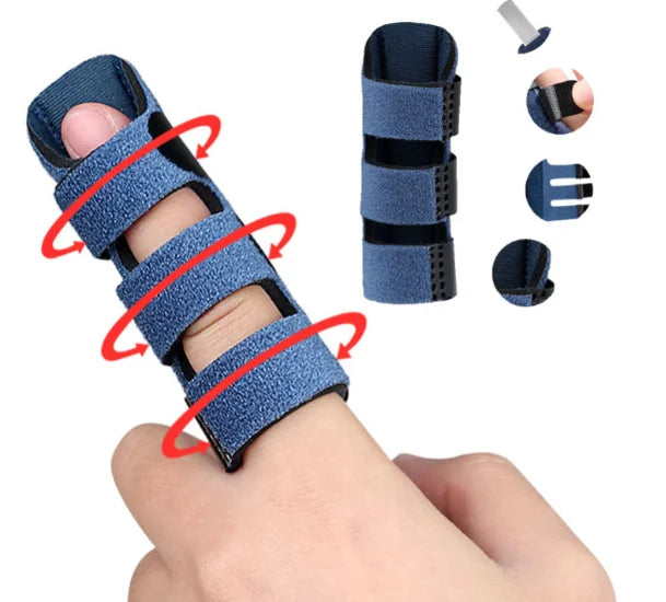 Attelle de Doigt Réglable Lot de 2 - Support Respirant et Sangles Ajustables