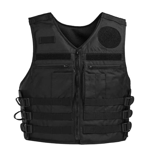 Gilet tactique ajustable unisexe en nylon et polyester