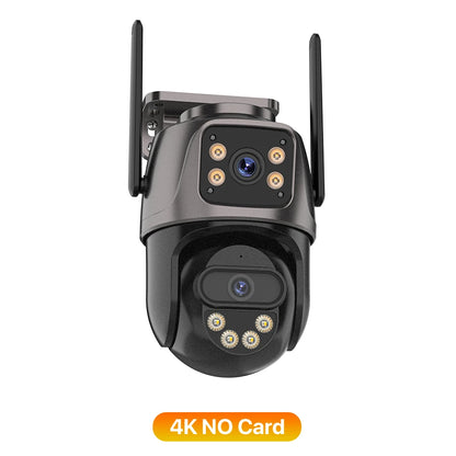 Caméra de Surveillance WiFi 4K/6K – Triple Objectif, Vision Nocturne Couleur, Détection IA, Étanche IP66 | iCSee - BLACKBEARD OUTDOOR INDUSTRIES