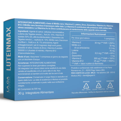Lutéine et zéaxanthine, complément alimentaire 60 comprimés