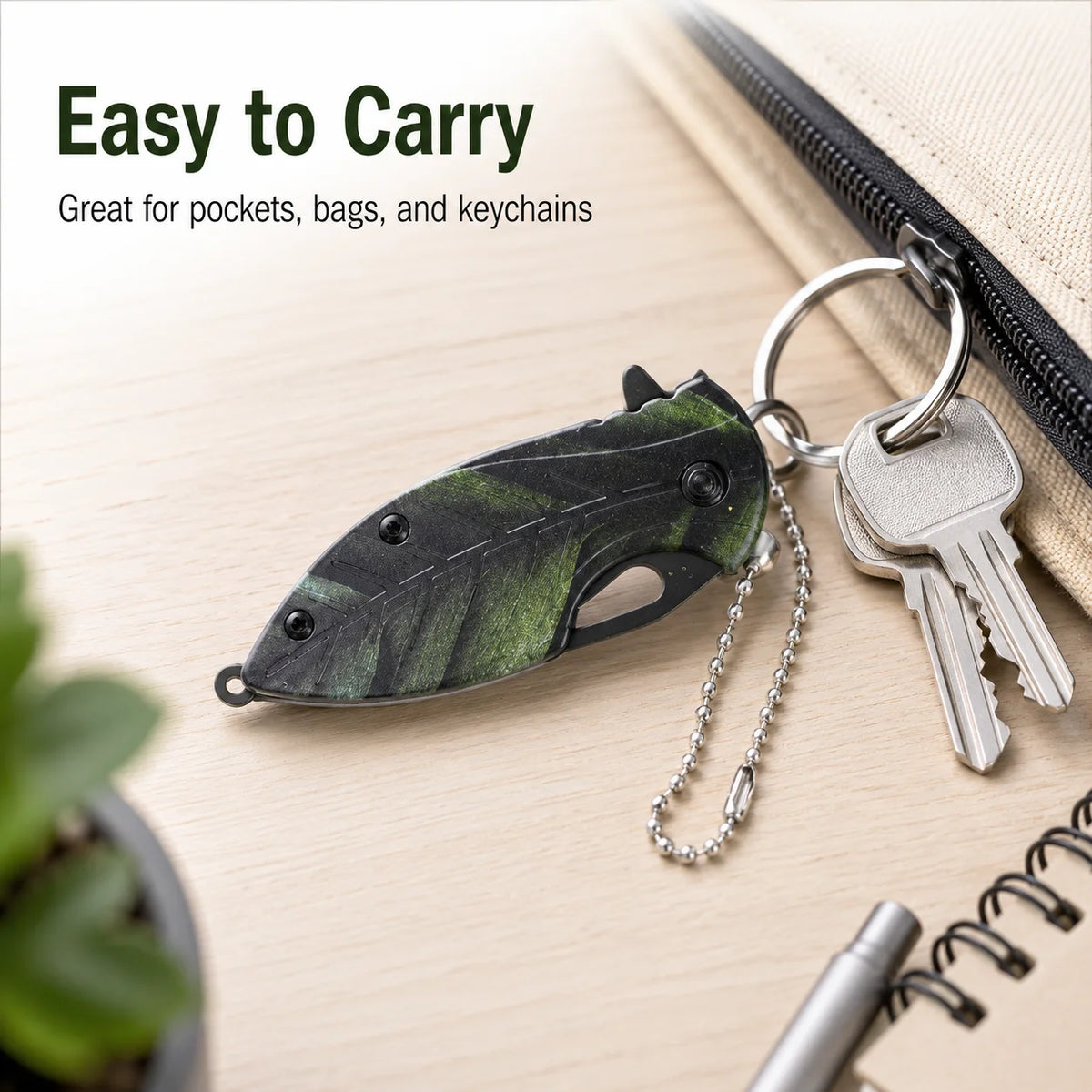 Mini cutter pliant porte-clés | Outil EDC compact