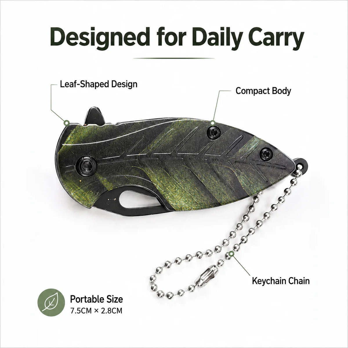 Mini cutter pliant porte-clés | Outil EDC compact