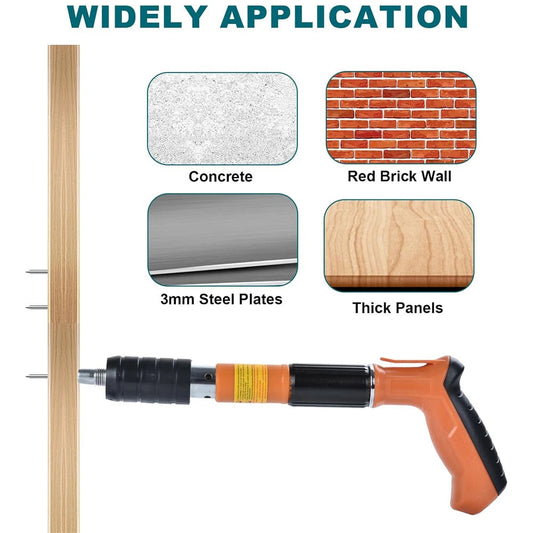 Pistolet à Clous Manuel en Acier | Outil de Fixation Murale à 5 Vitesses Ajustables pour Montage de Bricolage, Plomberie, Installation Électrique BLACKBEARD OUTDOOR INDUSTRIES