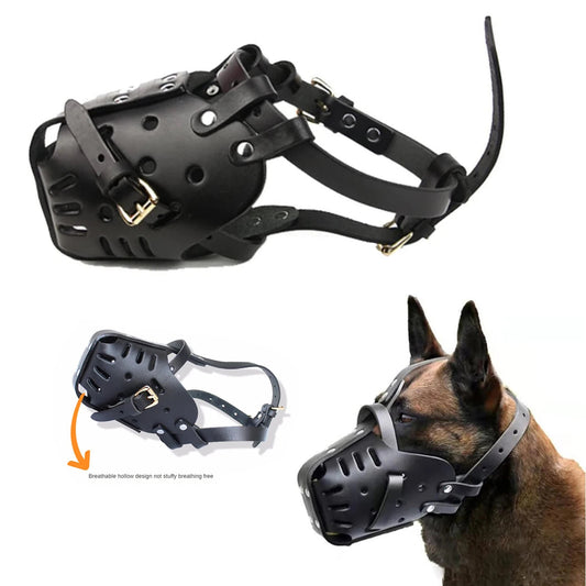 Muselière Panier en Cuir pour Chien – Anti-Morsure et Dressage | Pour Berger Allemand, Doberman, K9 Ma boutique