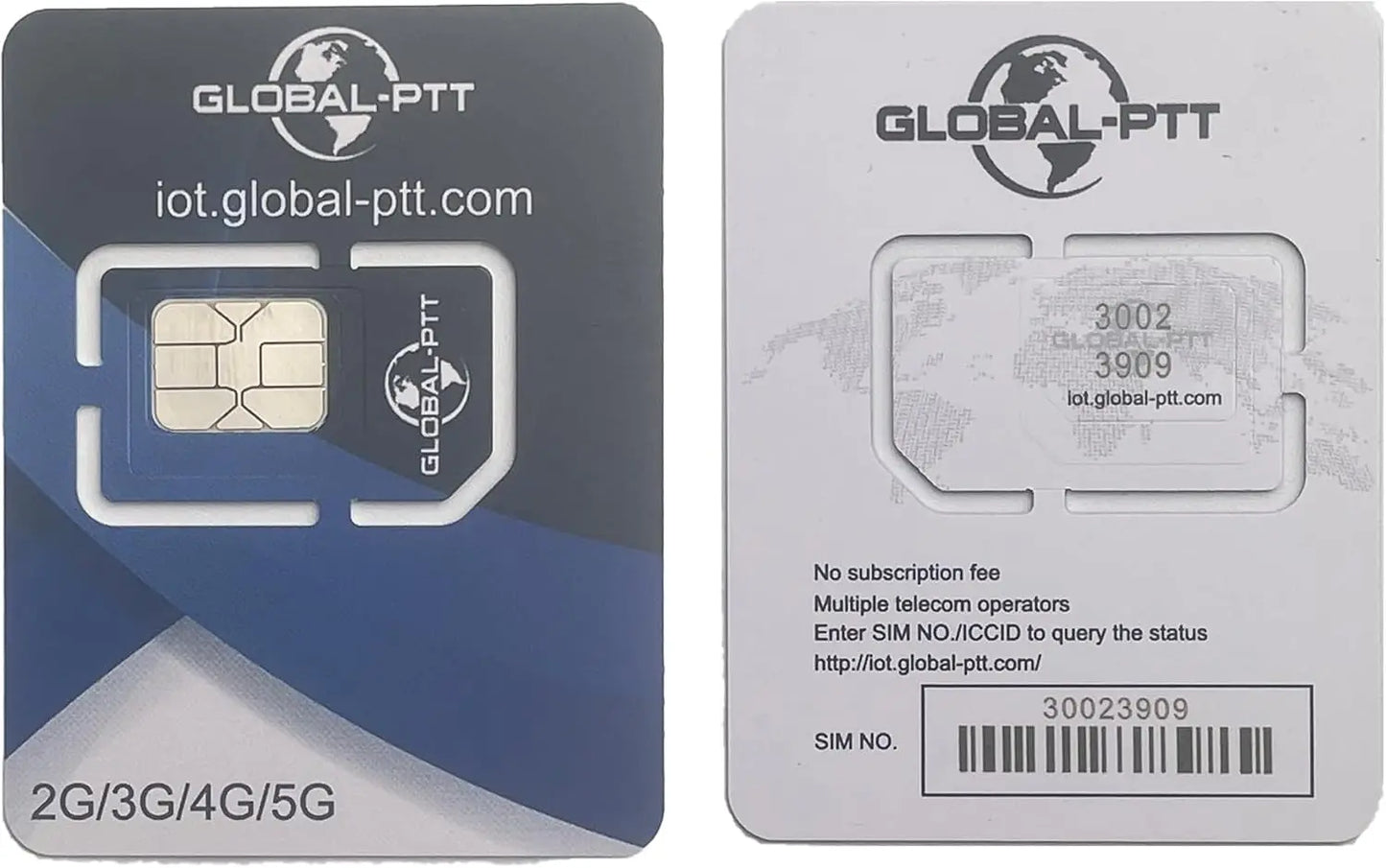 Global-PTT 4G LTE SIM Card – Carte SIM IoT Officielle pour Talkie-Walkie PoC (Service 1 an)