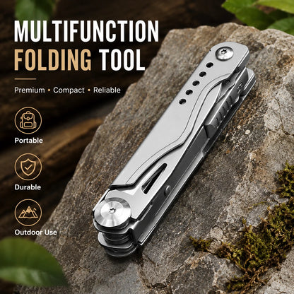 Outil multifonction de poche compact pour camping et randonnée