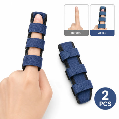 Attelle de Doigt Réglable Lot de 2 - Support Respirant et Sangles Ajustables