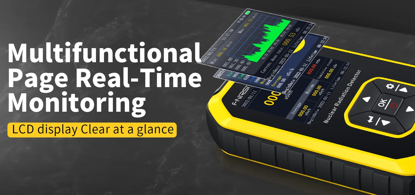 FNIRSI GC-01 – Détecteur de Radiation Nucléaire Personnel, Fiable et Rechargeable - BLACKBEARD OUTDOOR INDUSTRIES