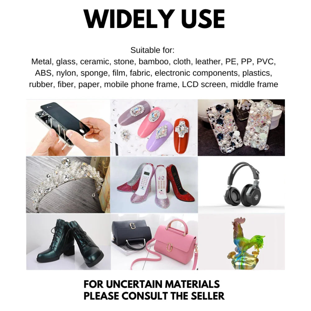 Colle B-7000 - Adhesif Universel Transparent pour Réparation d'Écran de Téléphone - Disponible en 15ML, 25ML, 50ML, 110ML avec Applicateur de Précision BLACKBEARD OUTDOOR INDUSTRIES