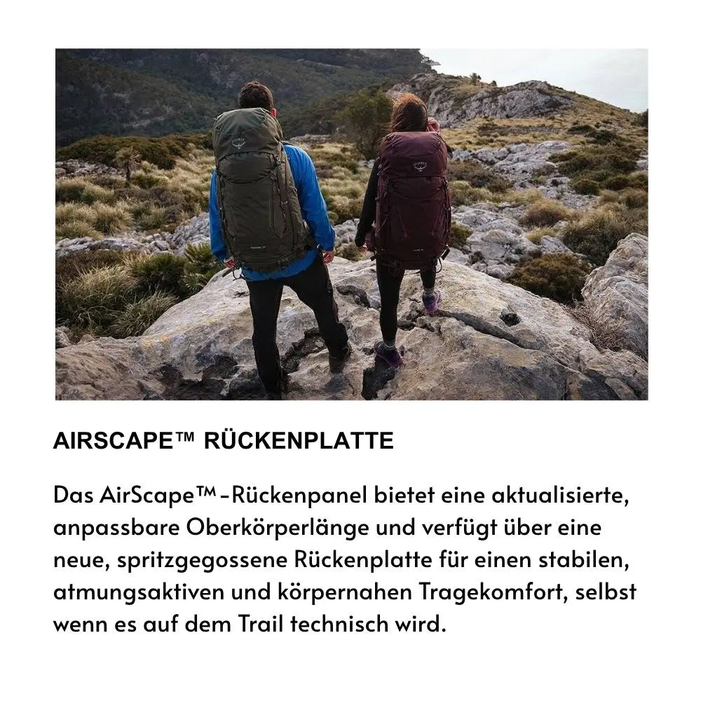 Osprey Kestrel 38L – Sac à Dos Randonnée Homme, Housse Pluie, AirScape™ - BLACKBEARD OUTDOOR INDUSTRIES
