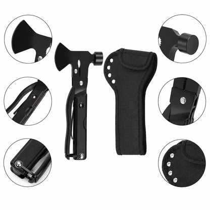 Mini hache multifonction pliable avec étui nylon