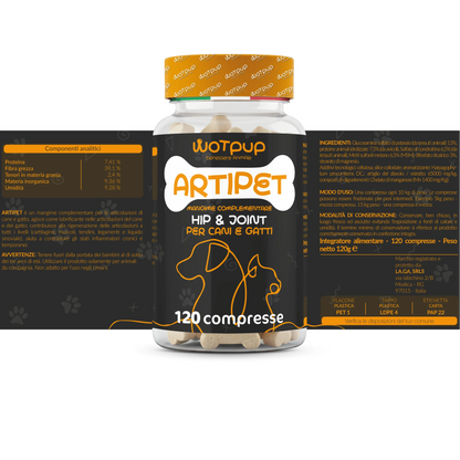 Artipet – Complément articulaire chien et chat, 120 comprimés