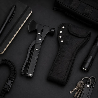 Mini hache multifonction pliable avec étui nylon