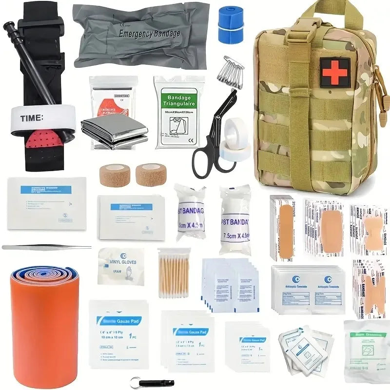 Trousse de Premiers Secours Tactique 156 Pièces – IFAK Compact EDC Ma boutique