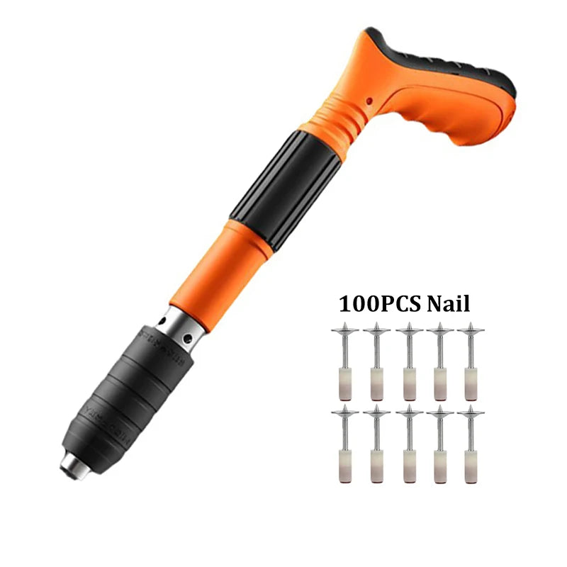 Mini Pistolet à Clous en Acier - 100 Clous + Boîte Plastique | Outil Manuel pour Perforation et Fixation Murale BLACKBEARD OUTDOOR INDUSTRIES