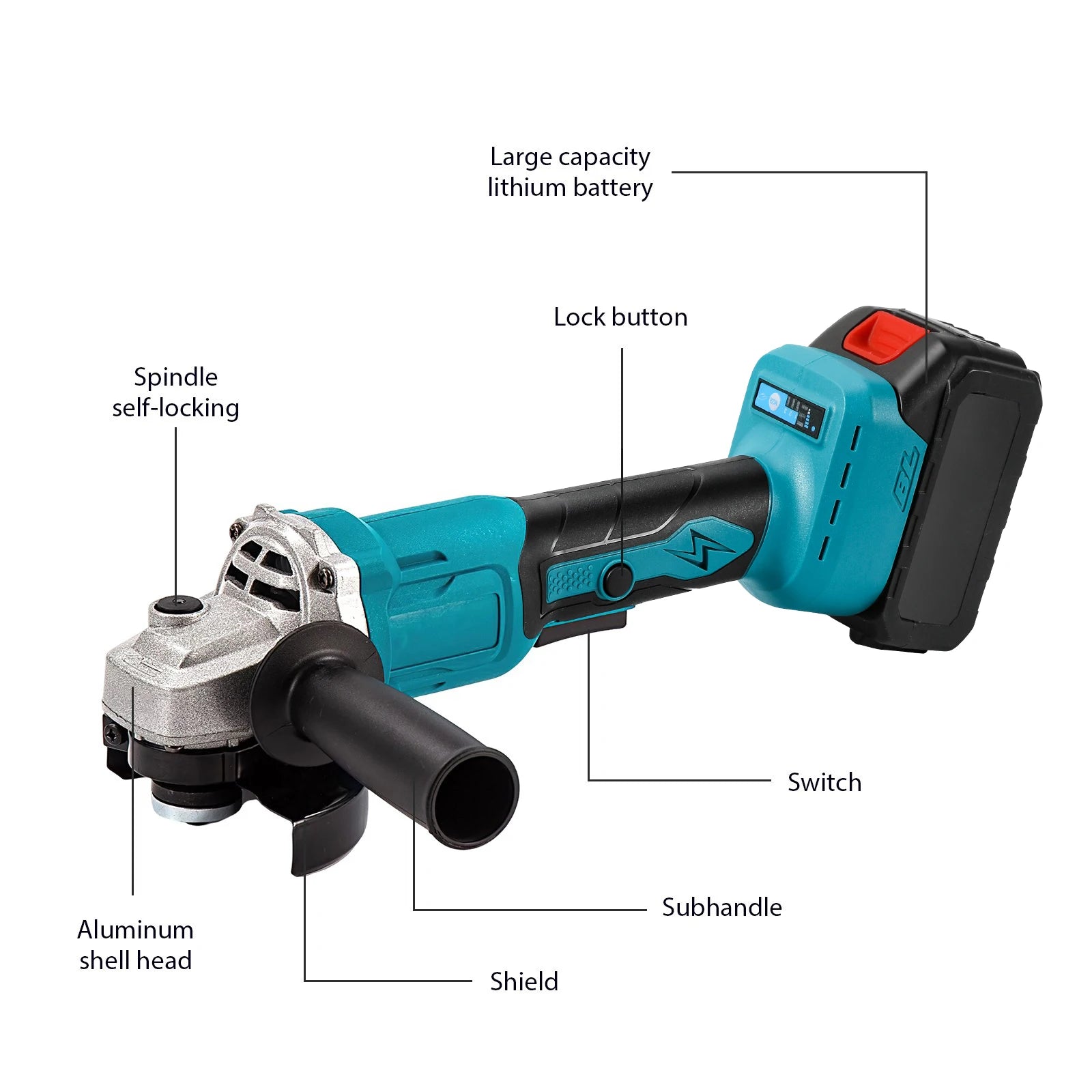 1000W 125MM Brushless Electric Angle Grinder – Meuleuse d’Angle Électrique Sans Balais - BLACKBEARD OUTDOOR INDUSTRIES