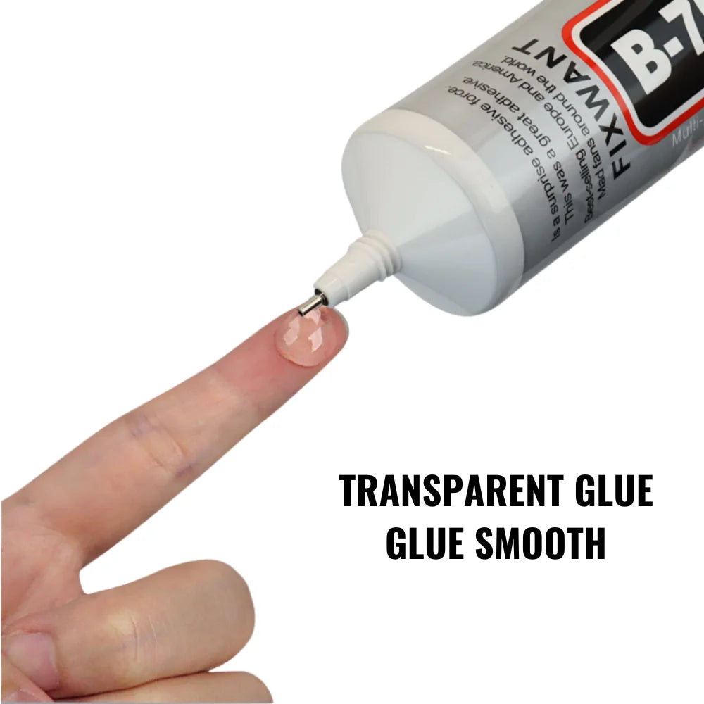 Colle B-7000 - Adhesif Universel Transparent pour Réparation d'Écran de Téléphone - Disponible en 15ML, 25ML, 50ML, 110ML avec Applicateur de Précision BLACKBEARD OUTDOOR INDUSTRIES