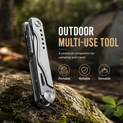 Outil multifonction de poche compact pour camping et randonnée