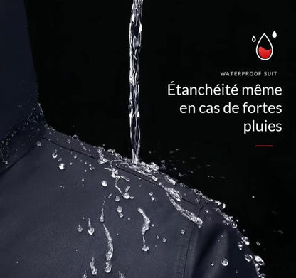 Combinaison Pluie Homme 2 Pièces — Veste + Pantalon Imperméable | Moto, Vélo, Livraison | S à XXL - BLACKBEARD OUTDOOR INDUSTRIES