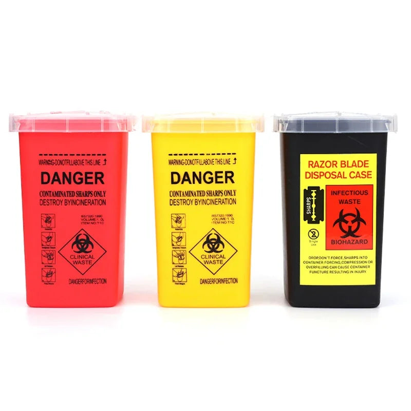 Conteneur à Objets Tranchants pour Aiguilles – Bac de Sécurité Biohazard 1 Litre Ma boutique