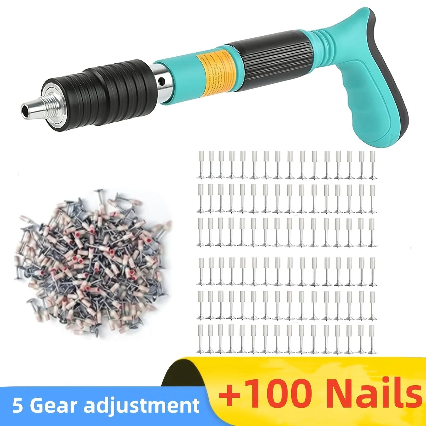 Mini Pistolet à Clous en Acier – Outil Manuel pour Rivets et Fixation Murale BLACKBEARD OUTDOOR INDUSTRIES