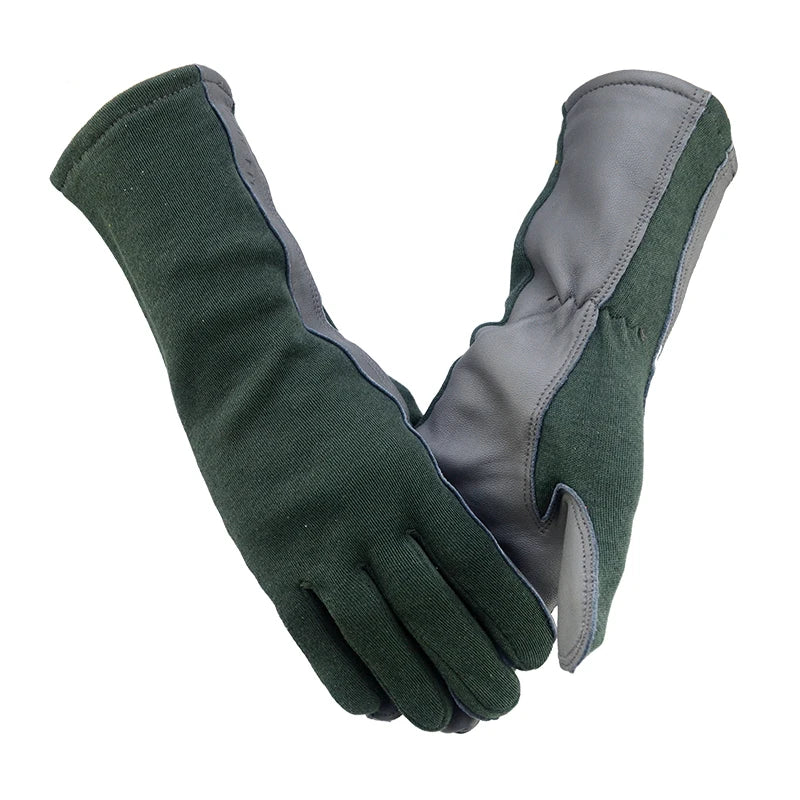 Gants de Vol Style Nomex Aramide Ignifugés — Pilote Militaire Cuir Mouton Court & Long - BLACKBEARD OUTDOOR INDUSTRIES