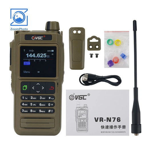 Talkie-Walkie VR-N76 UV Double Bande, IP67 Étanche, Bluetooth, GPS, 5W - BLACKBEARD OUTDOOR INDUSTRIES