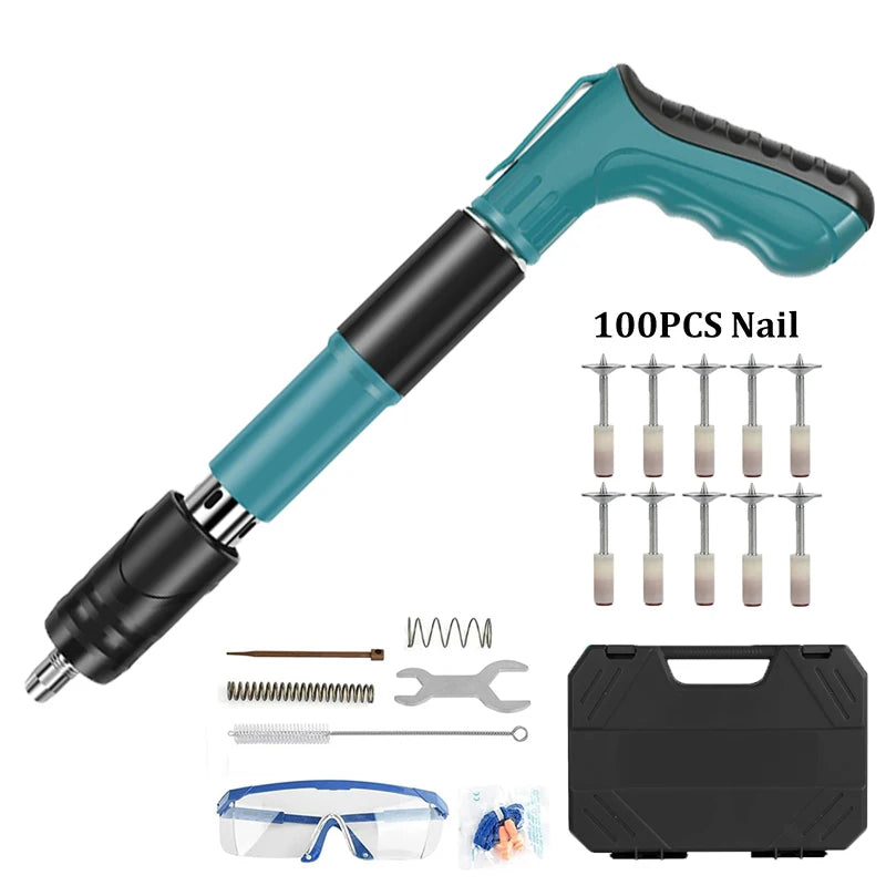Mini Pistolet à Clous en Acier - 100 Clous + Boîte Plastique | Outil Manuel pour Perforation et Fixation Murale BLACKBEARD OUTDOOR INDUSTRIES