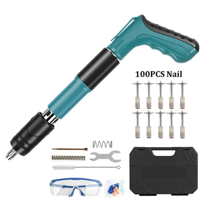 Mini Pistolet à Clous en Acier - 100 Clous + Boîte Plastique | Outil Manuel pour Perforation et Fixation Murale BLACKBEARD OUTDOOR INDUSTRIES