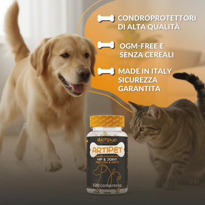 Artipet – Complément articulaire chien et chat, 120 comprimés
