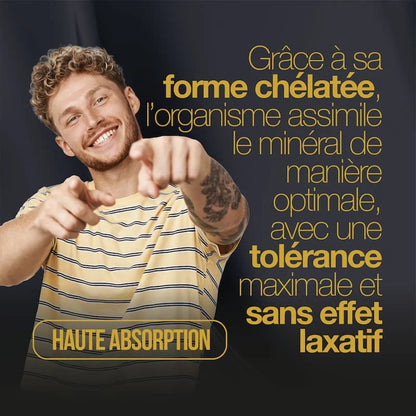 Magnésium bisglycinate et vitamines B1, B5, B6 – 120 gélules vegan